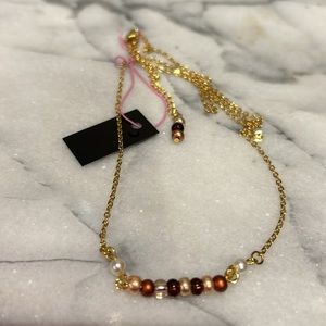 Bronze Beaded Dainty Necklace-Boutique